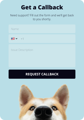Built-in Widget Template "Pawsome Support" to Request Callback